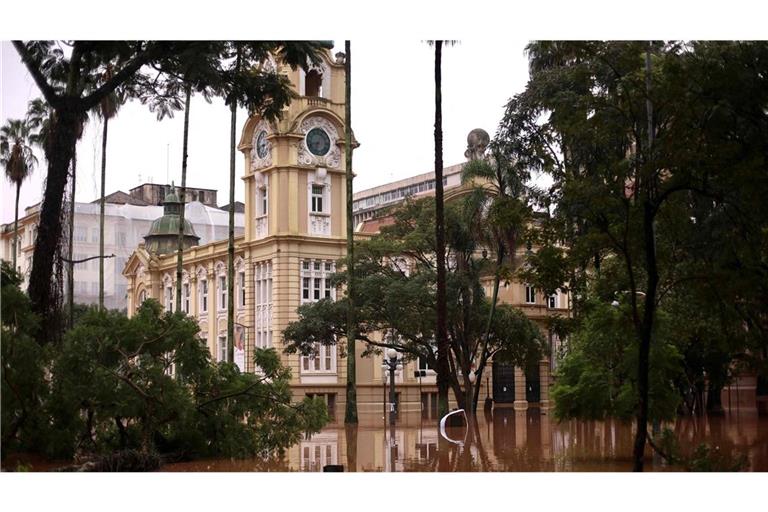 Das historische Zentrum der Stadt Porto Alegre ist völlig überflutet.